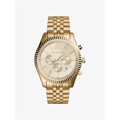 michael kors gold braun uhr lexington|Michael Kors lexington gold.